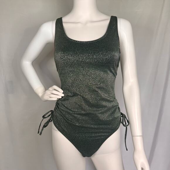 Xhilaration One-Piece Dark Green Bathing Suit Large - Picture 1 of 8